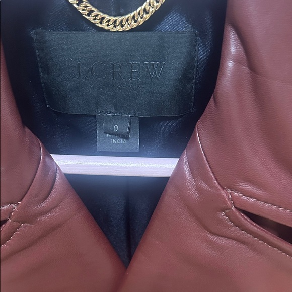 J. Crew Collection  Burgundy Leather Jacket - Picture 3 of 5